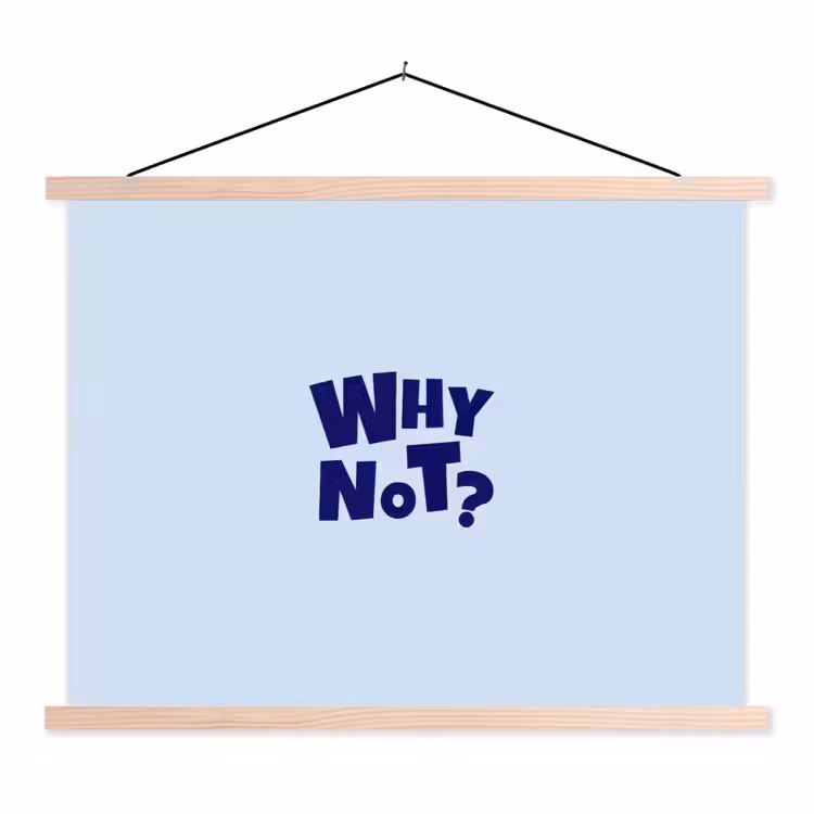 Schoolplaat - Why not - Blauw - Licht blauw - Quote — 1