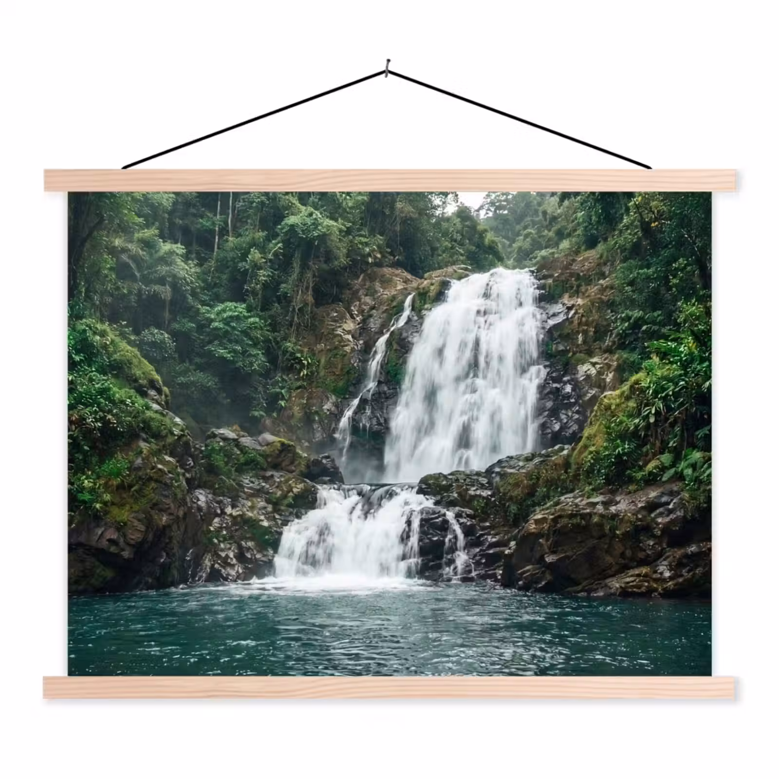 Schoolplaat - Waterfall - Forest - Nature - Greenkhgyguyg — 1