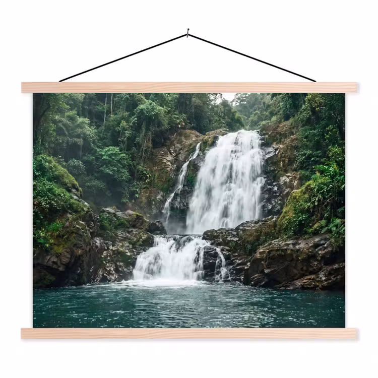 Schoolplaat - Waterfall - Forest - Nature - Greenkhgyguyg — 1