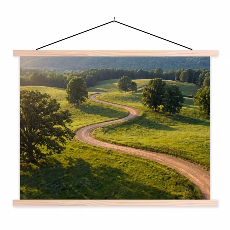Schoolplaat - Weg - Weide - Natuur - Groen — 1