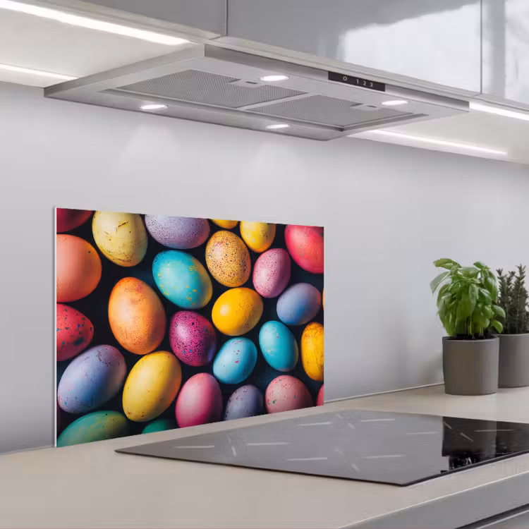 Spatscherm keuken - Kleurrijk - Paaseitjes - Spetters — 5