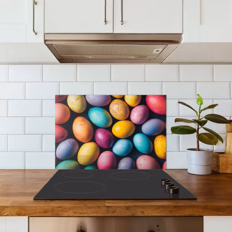 Spatscherm keuken - Kleurrijk - Paaseitjes - Spetters — 6