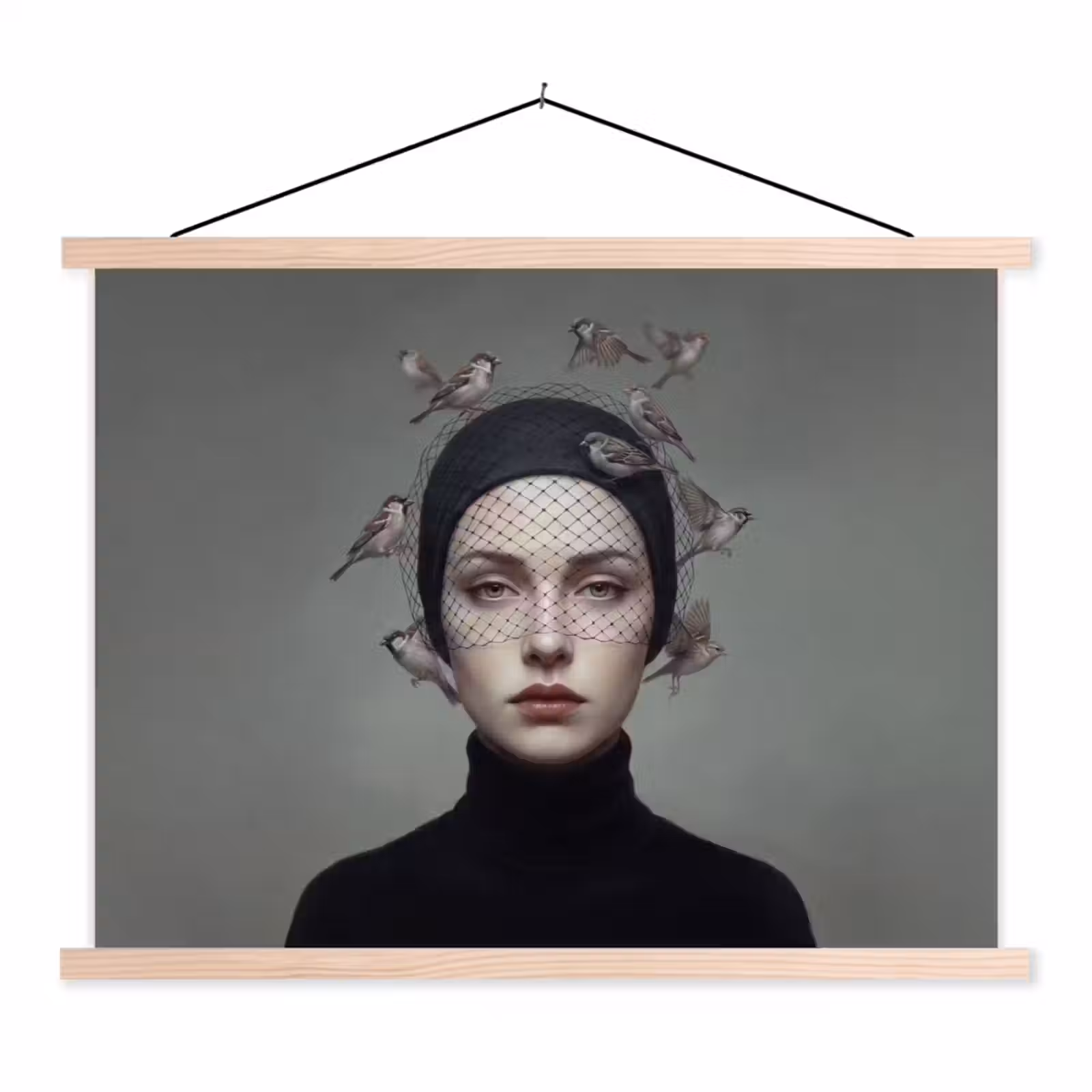 Schoolplaat - Portret - Vogels - Zwart — 1