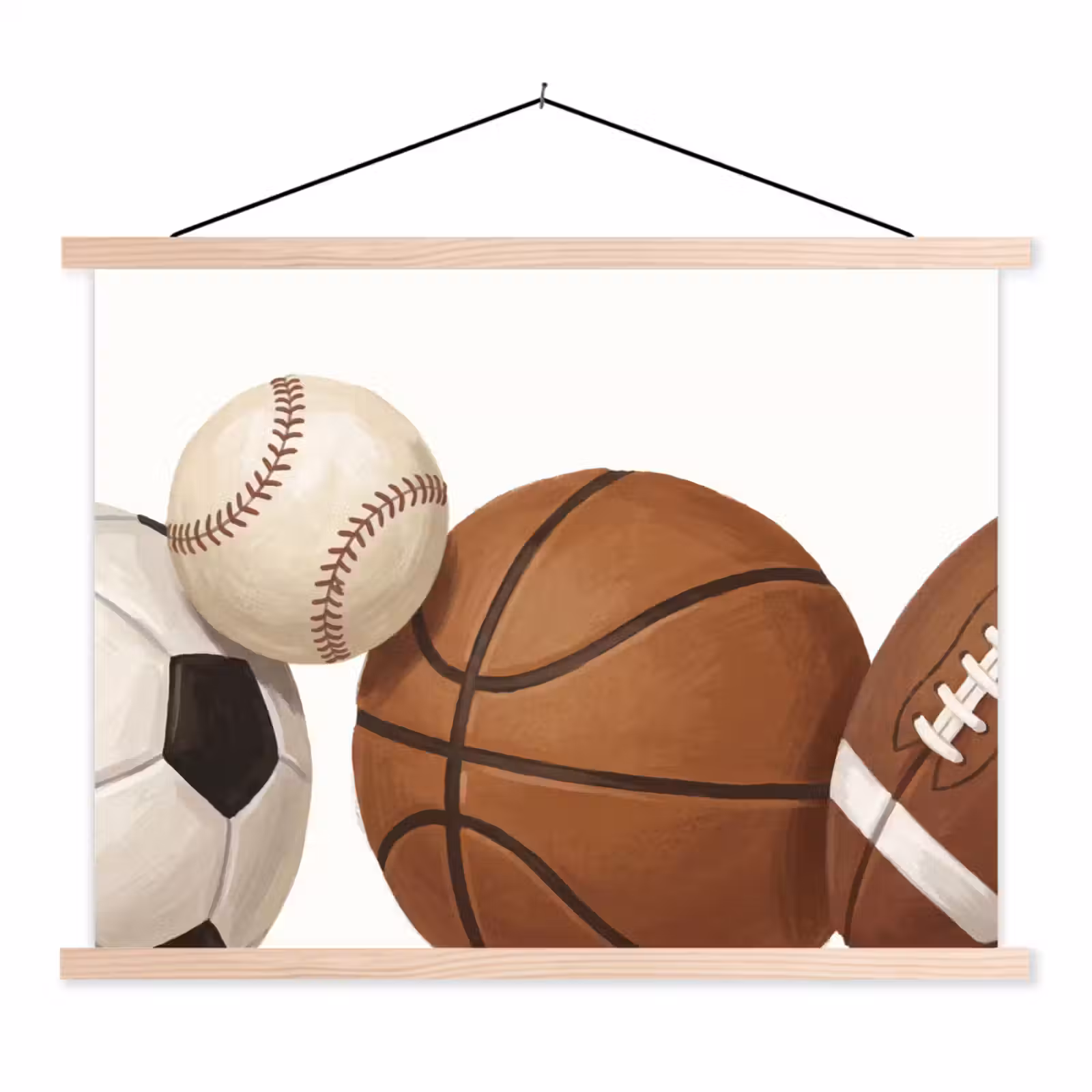 Schoolplaat - Sport - Ballen - Illustratie — 1
