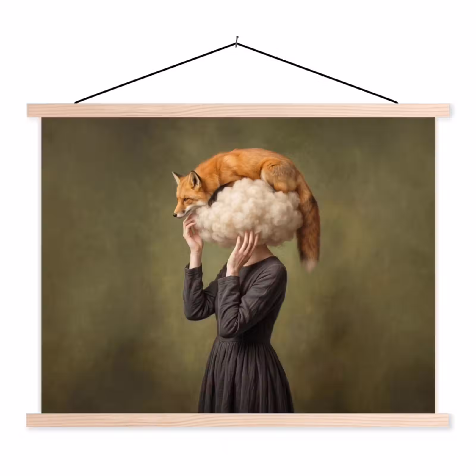 Schoolplaat - Vos - Surrealistisch - Groen — 1