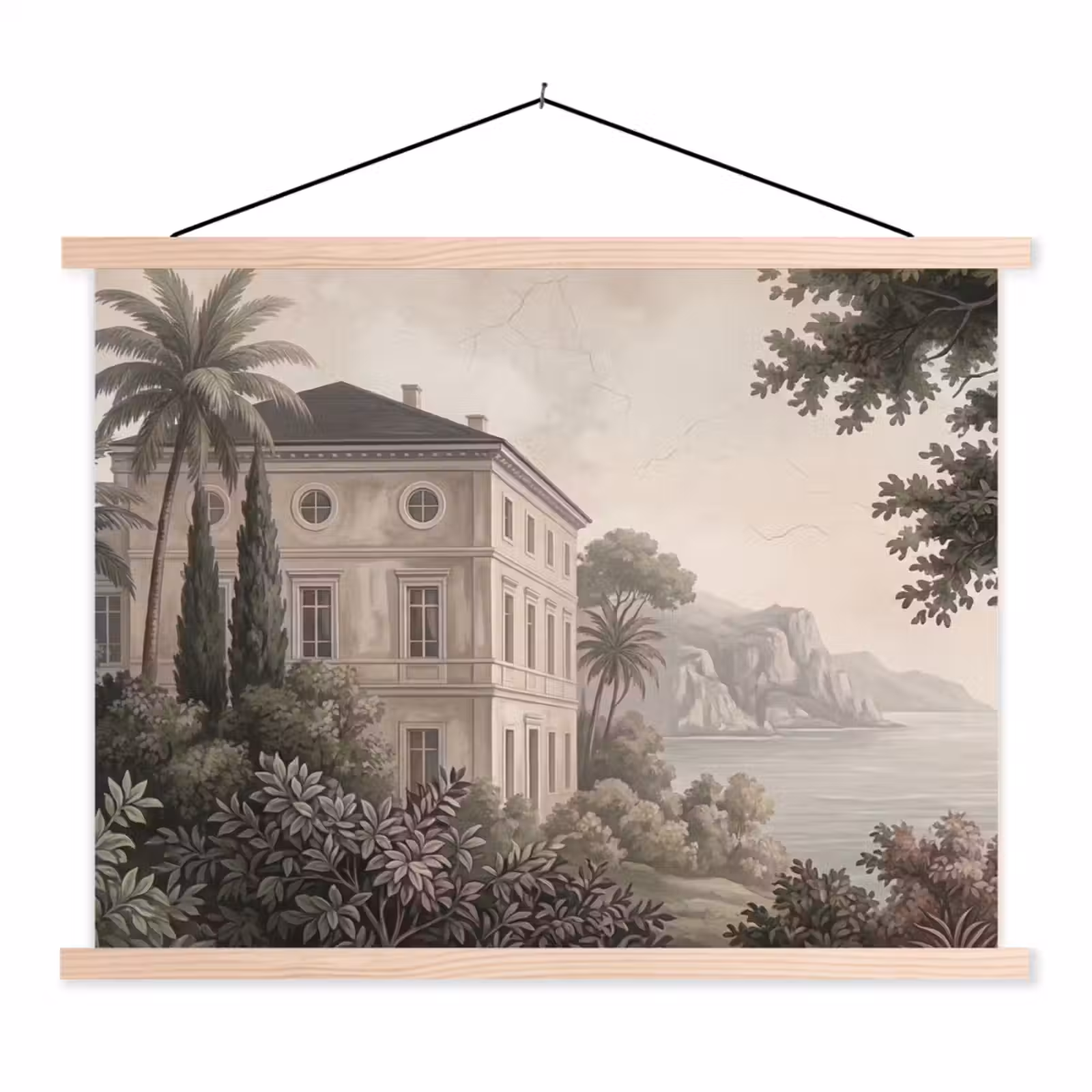 Schoolplaat - Zee - Villa - Beige — 1