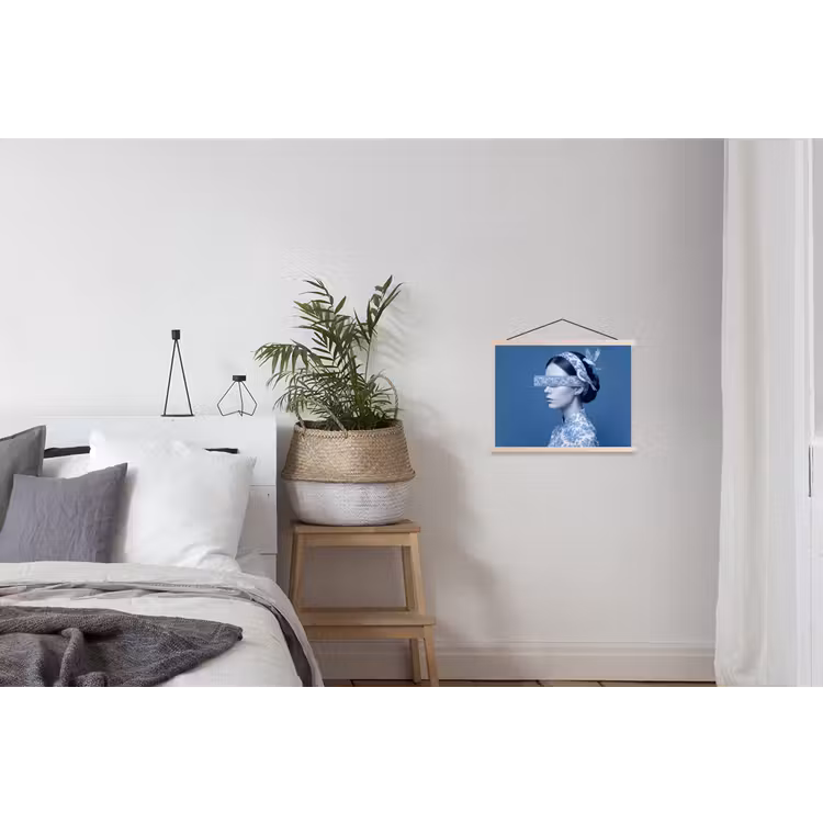 Schoolplaat - Portret - Klassiek - Wit - Blauw — 2