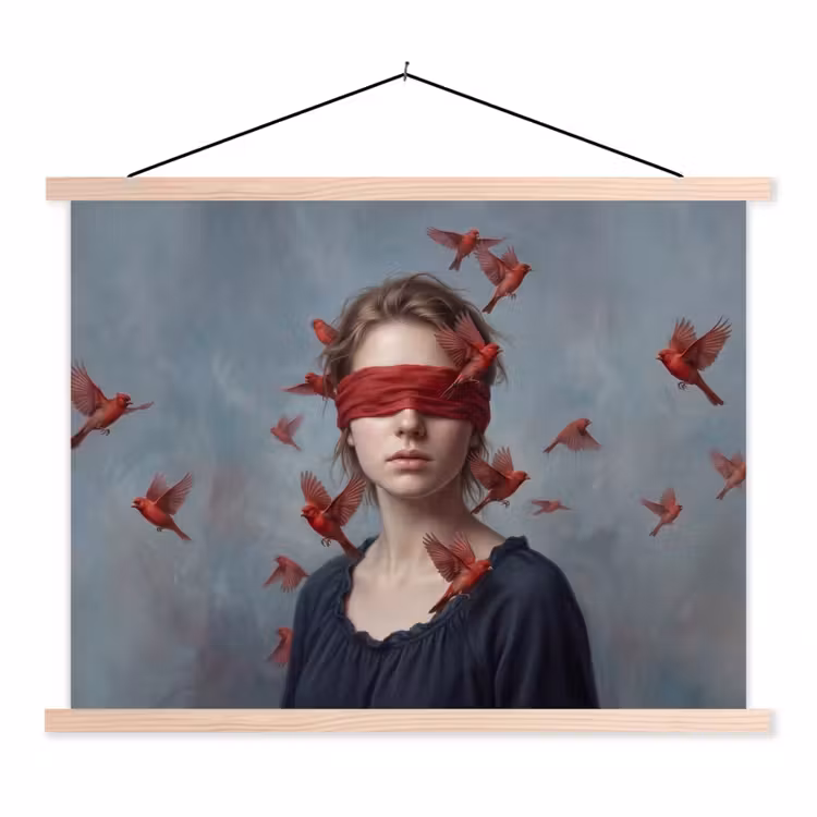 Schoolplaat - Portret - Krachtig - Rood — 1