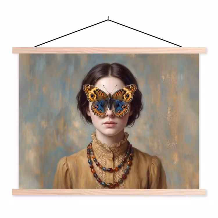Schoolplaat - Portret - Vlinder - Kleurrijk — 1