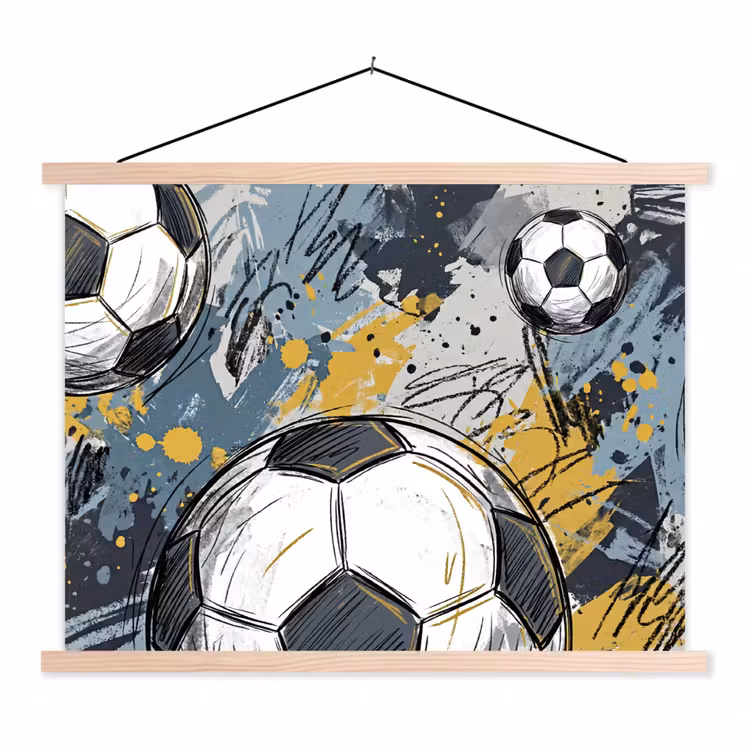 Schoolplaat - Voetbal - Abstract - Sport - Kleurrijk — 1