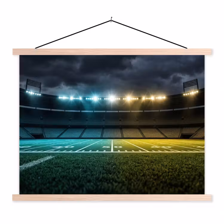 Schoolplaat - Voetbal - Stadion - Nacht - Modern — 1