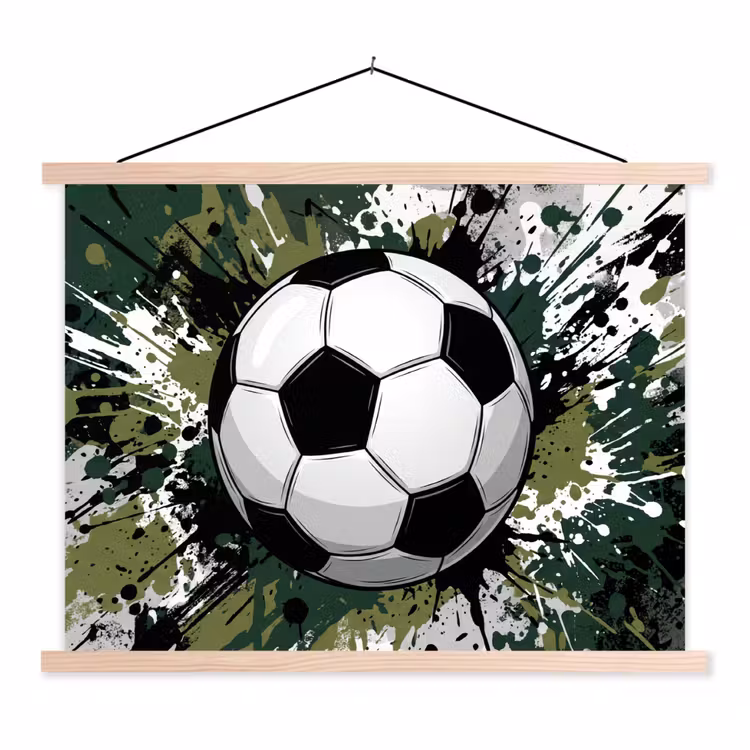 Schoolplaat - Voetbal - Verf - Spetters - Groen — 1