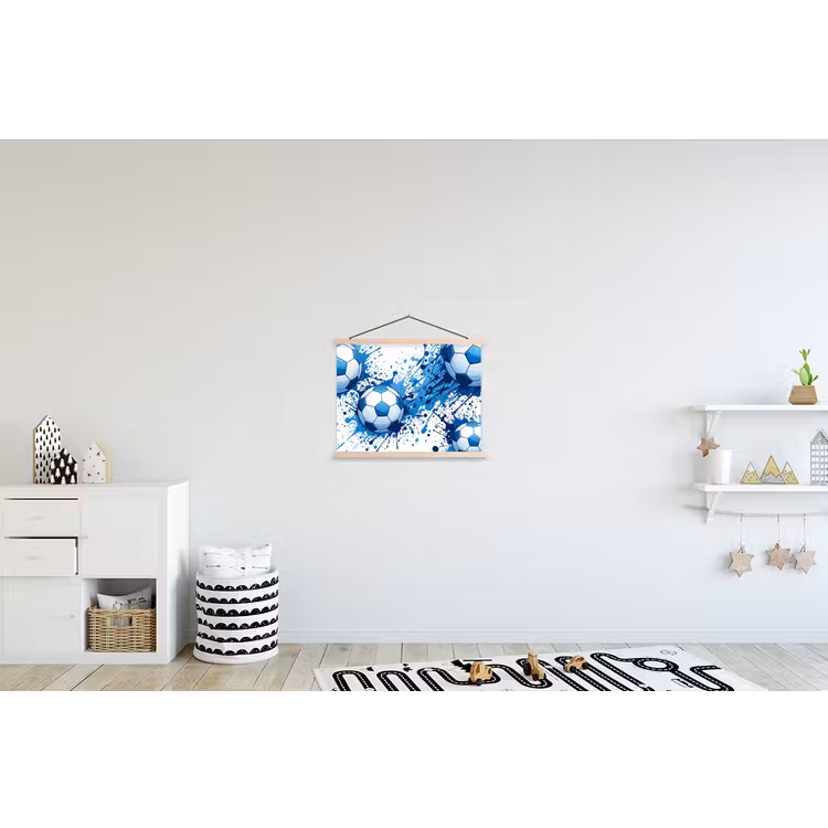Schoolplaat - Voetballen - Verf - Sport - Blauw — 3