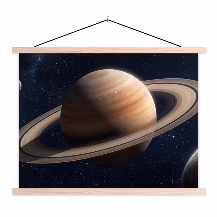 Schoolplaat - Planeten - Saturnus - Ruimte — 1