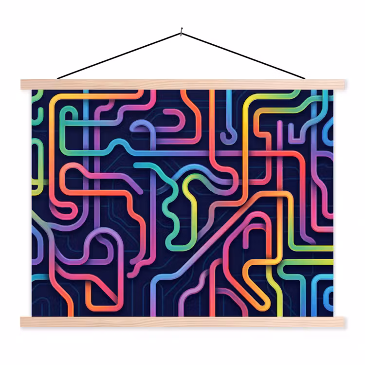Schoolplaat - Retro - Abstract - Neon — 1