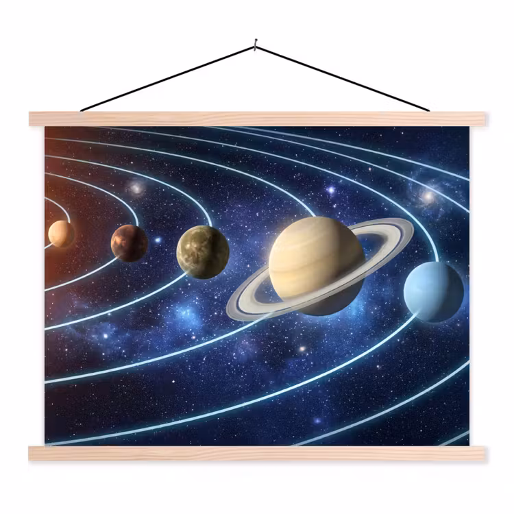 Schoolplaat - Ruimte - Zonnestelsel - Blauw — 1