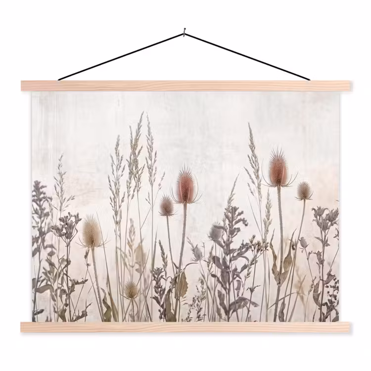 Schoolplaat - Weidebloemen - Design - Sepia — 1