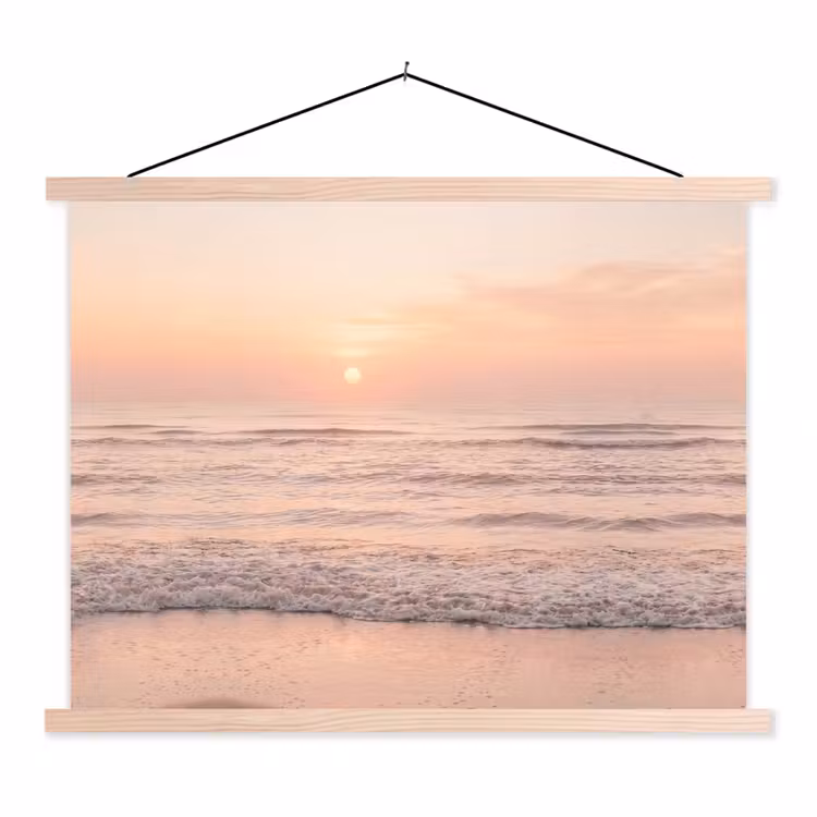 Schoolplaat - Zon - Strand - Roze — 1