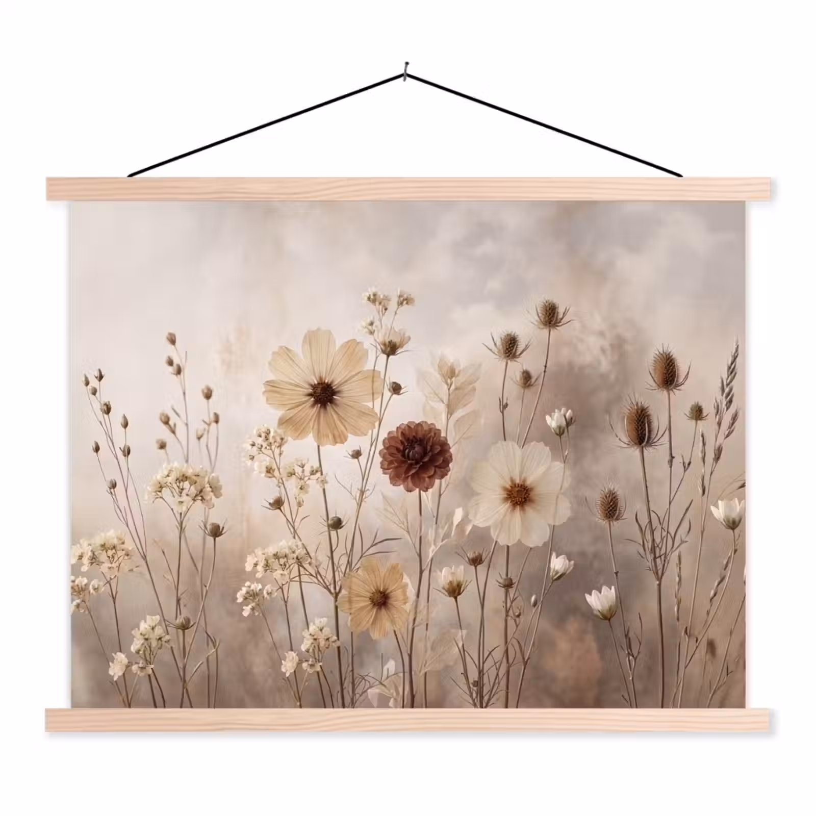 Schoolplaat - Wilde bloemen - Botanisch - Vintage - Natuur - Rustiek — 1