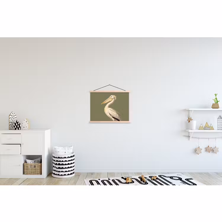 Schoolplaat - Pelikaan - Wit - Vogel - Klassiek - Natuur — 3