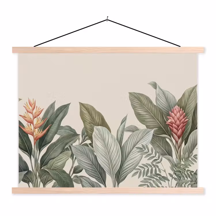 Schoolplaat - Tropisch - Planten - Modern - Groen — 1