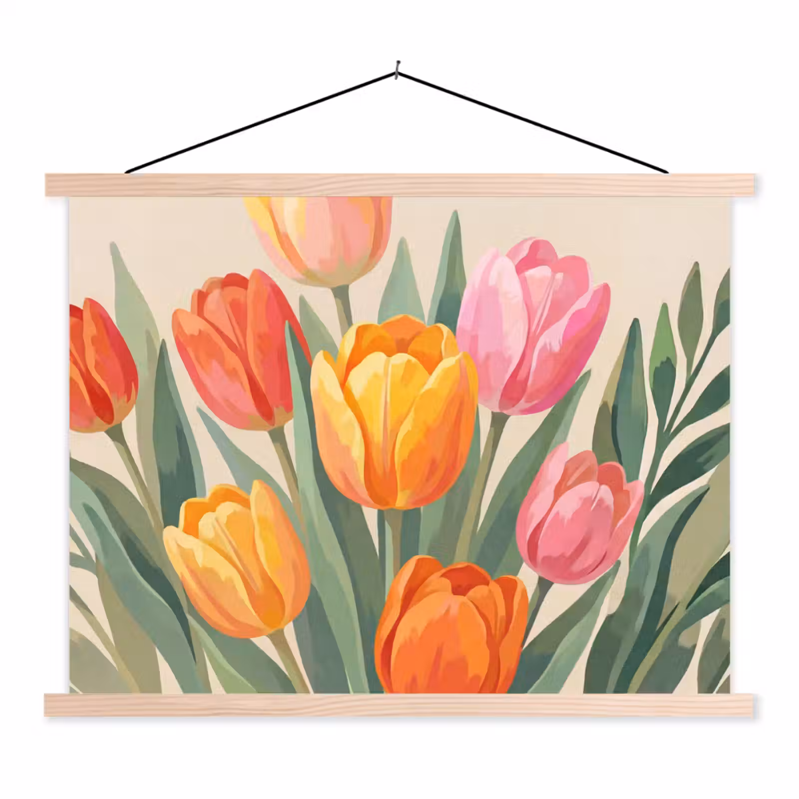 Schoolplaat - Tulpen - Abstract - Kleurrijk — 1