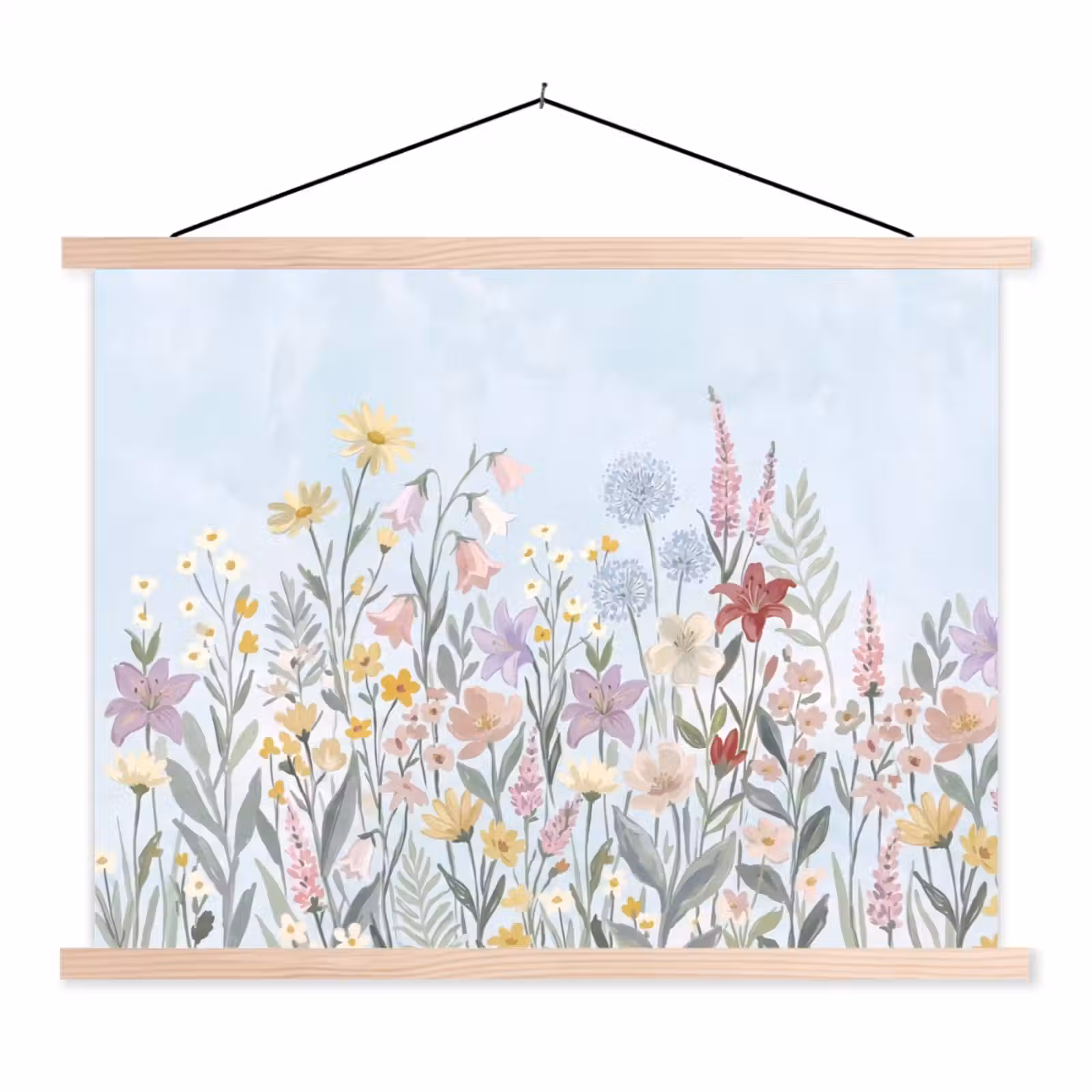 Schoolplaat - Weidebloemen - Illustratie - Kleurrijk — 1