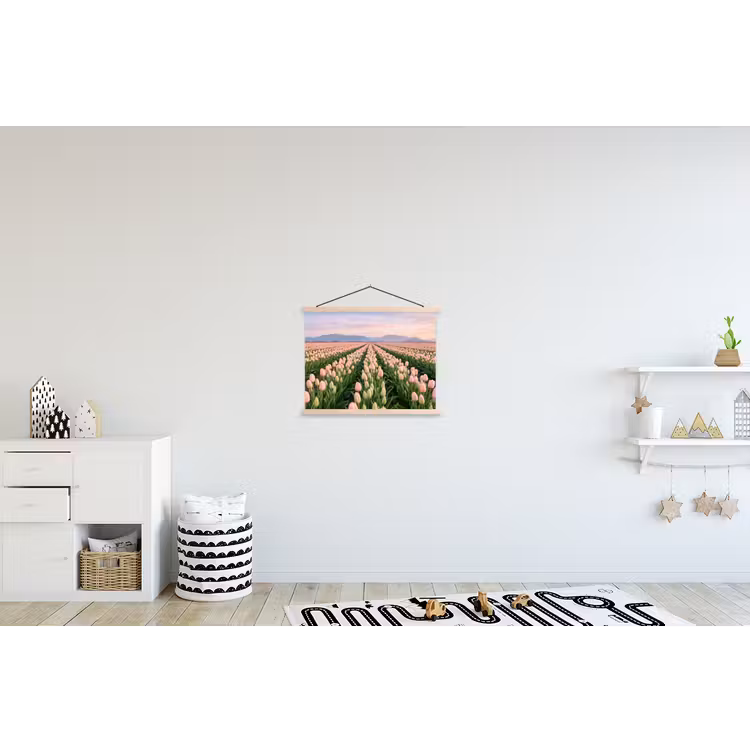 Schoolplaat - Tulpen - Landschap - Roze — 3