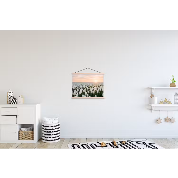 Schoolplaat - Tulpen - Landschap - Wit — 3