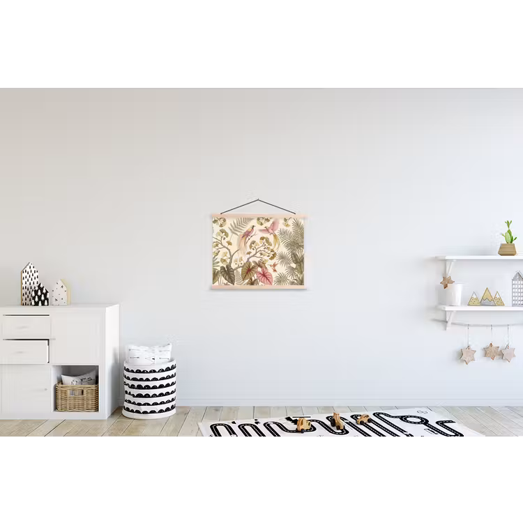 Schoolplaat - Vogels - Tropisch - Botanisch - Roze — 3