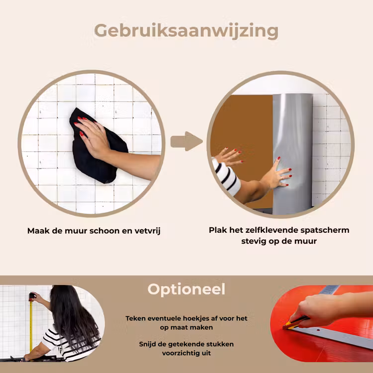 Spatscherm keuken - Bruin - Aardetint - Effen kleur — 8