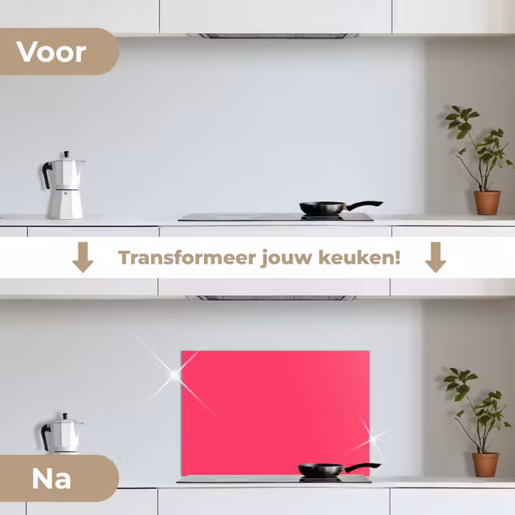 Spatscherm keuken - Karmijn - Kleuren - Palet - Roze — 3