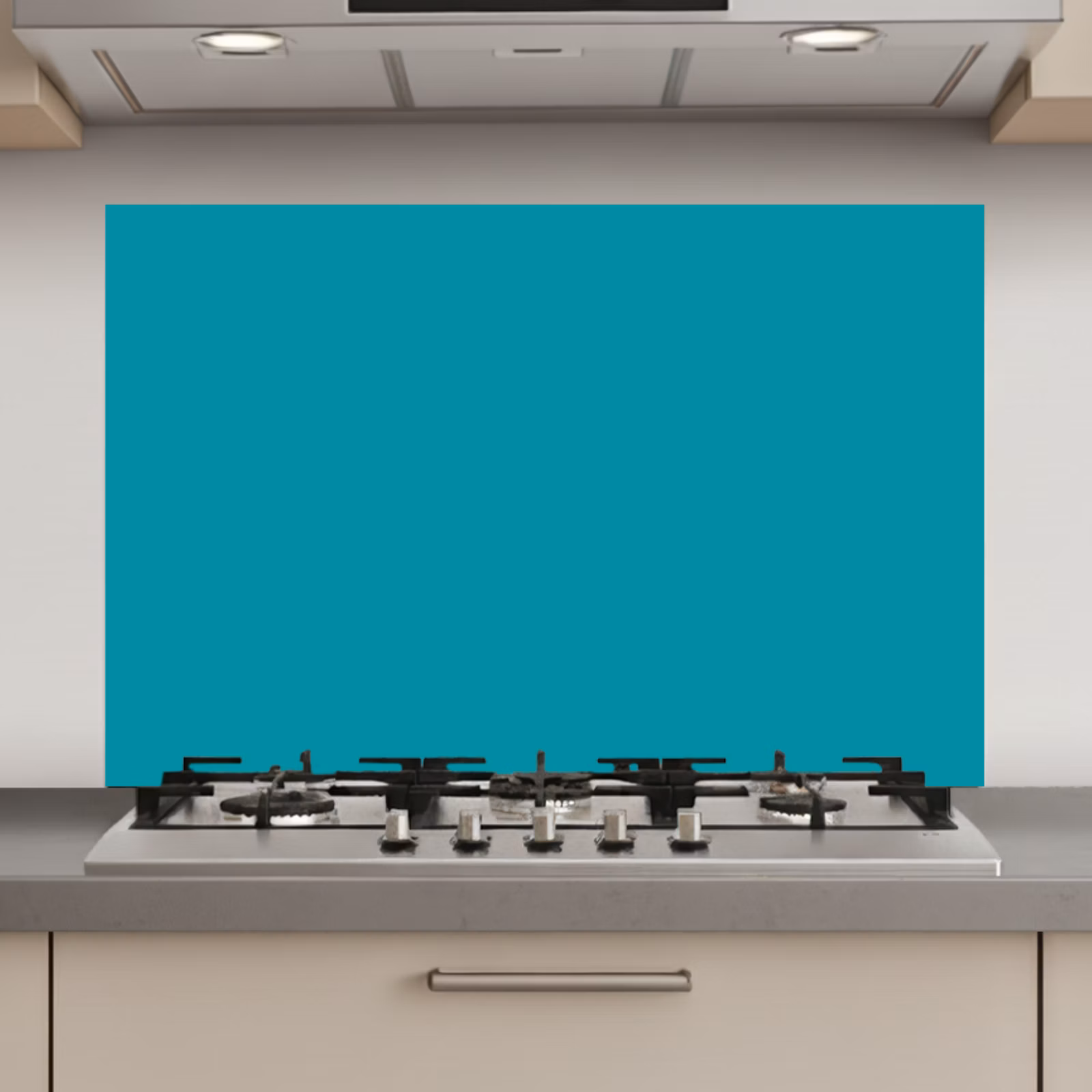 Spatscherm keuken - Blauw - Effen kleur — 1