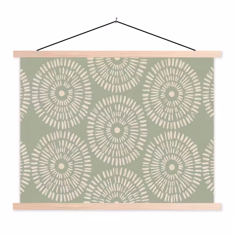 Schoolplaat - Patroon - Cirkels - Abstract - Modern - Groen — 1