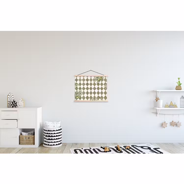 Schoolplaat - Plant - Olijftakken - Waterverf - Mediterraan - Groen — 3