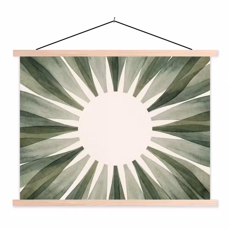 Schoolplaat - Planten - Abstract - Waterverf - Groen - Natuur — 1