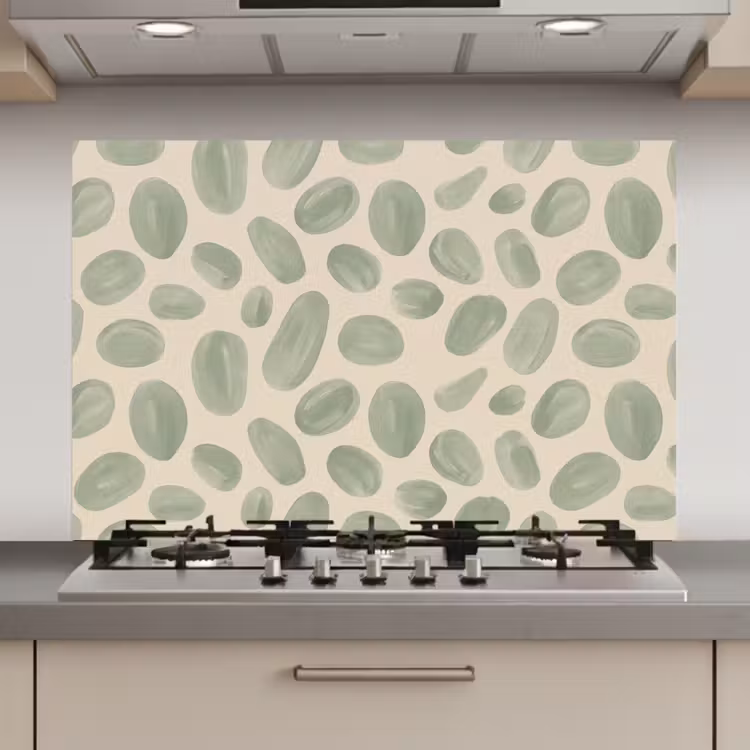 Spatscherm keuken - Abstract - Patroon - Organisch - Groen - Modern — 1