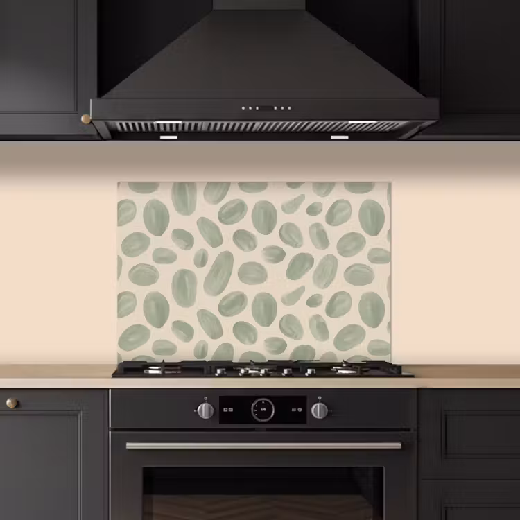 Spatscherm keuken - Abstract - Patroon - Organisch - Groen - Modern — 2
