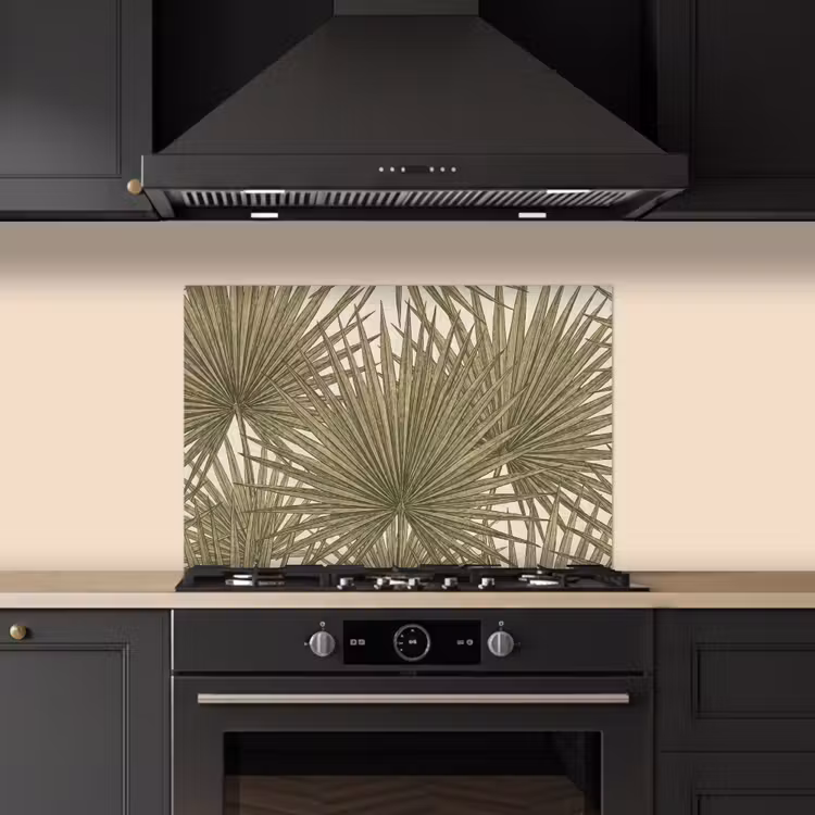 Spatscherm keuken - Blad - Tropisch - Patroon - Natuur - Groen — 2