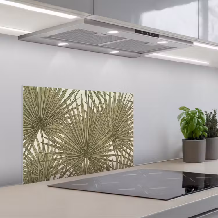 Spatscherm keuken - Blad - Tropisch - Patroon - Natuur - Groen — 5