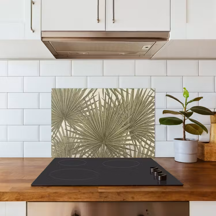 Spatscherm keuken - Blad - Tropisch - Patroon - Natuur - Groen — 6