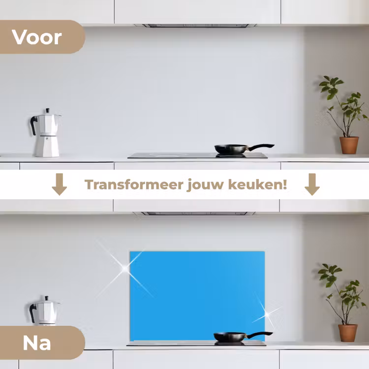 Spatscherm keuken - Blauw - Licht - Kleuren — 3