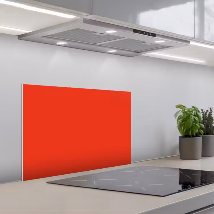 Spatscherm keuken - Rood - Kleur - Effen — 5