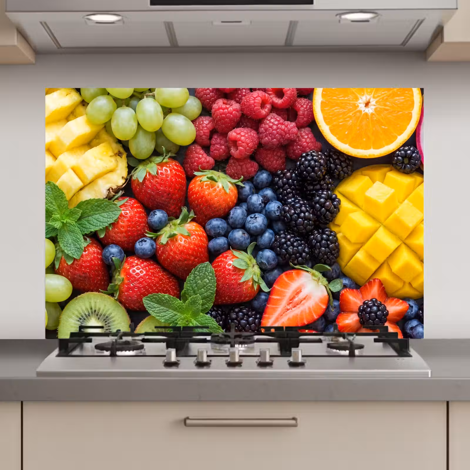 Spatscherm keuken - Fruit - Vers - Kleurrijk - Eten — 1
