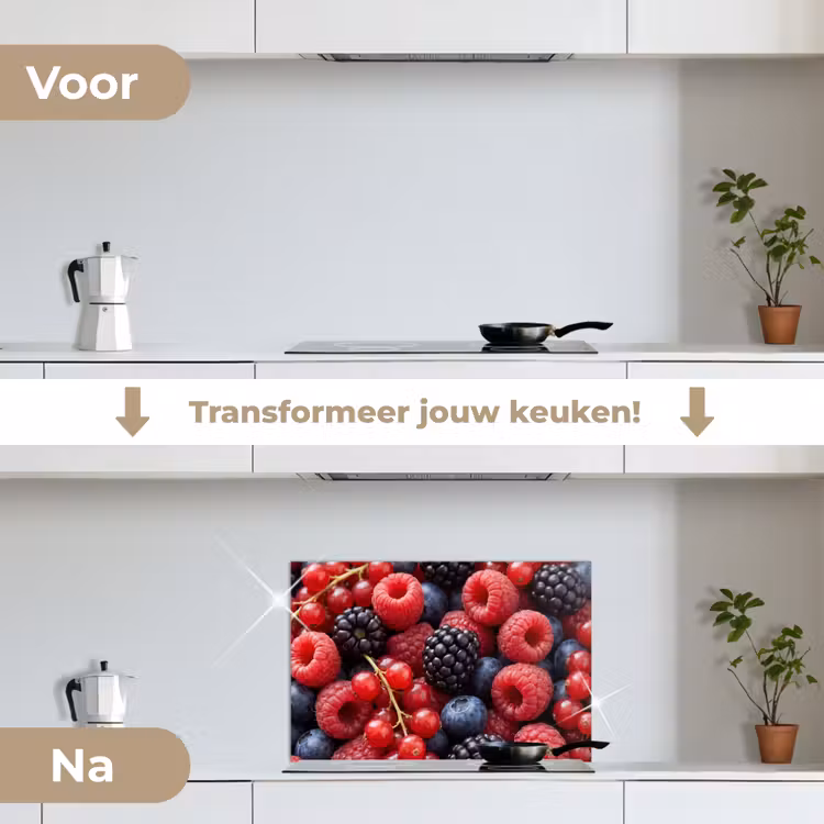 Spatscherm keuken - Bessen - Mix - Vers - Eten - Kleurrijk — 3