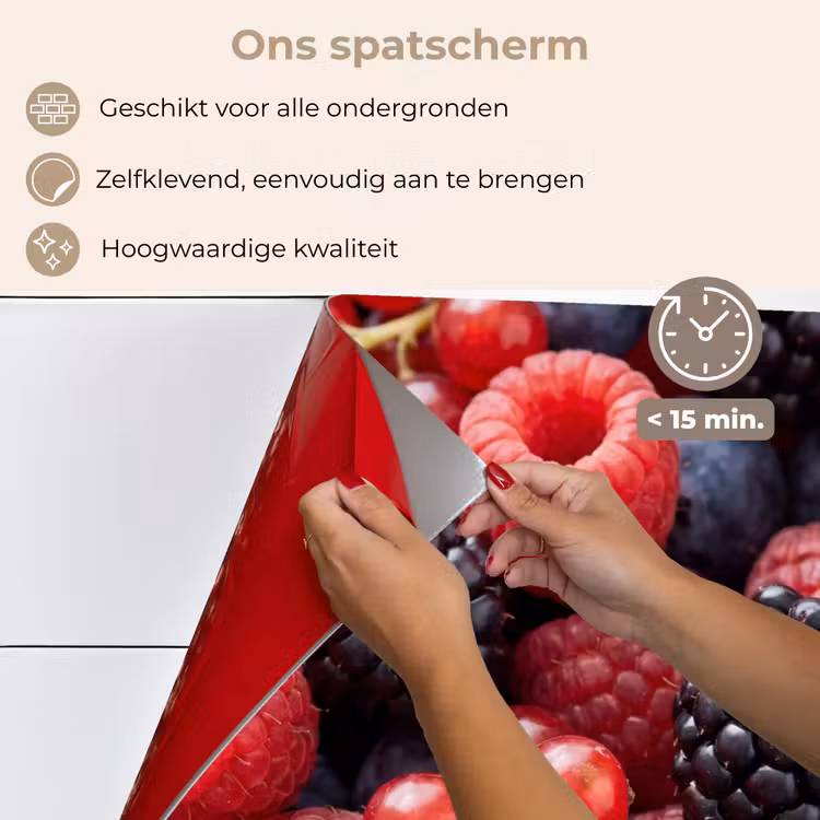 Spatscherm keuken - Bessen - Mix - Vers - Eten - Kleurrijk — 4