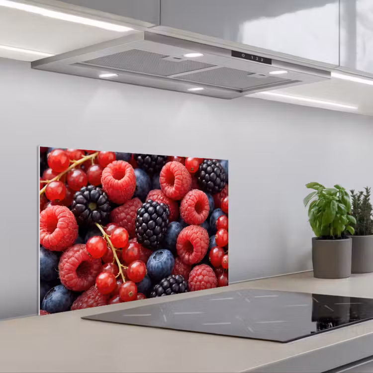Spatscherm keuken - Bessen - Mix - Vers - Eten - Kleurrijk — 5
