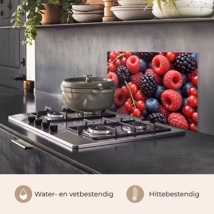 Spatscherm keuken - Bessen - Mix - Vers - Eten - Kleurrijk — 7