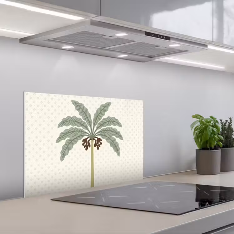Spatscherm keuken - Boom - Bladeren - Groen - Decoratief - Beige — 5