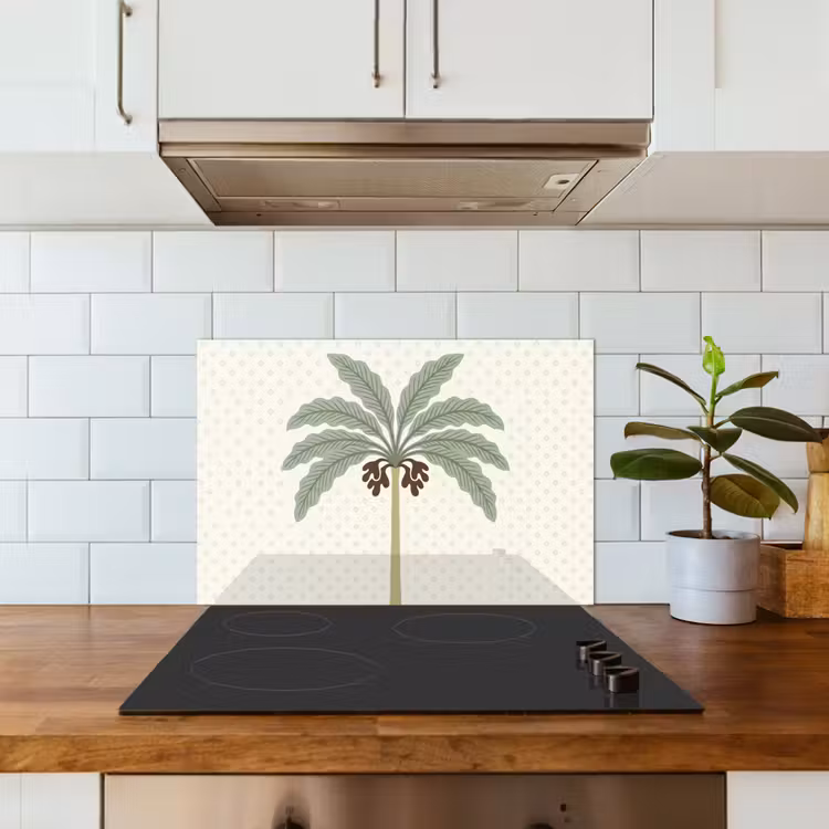 Spatscherm keuken - Boom - Bladeren - Groen - Decoratief - Beige — 6
